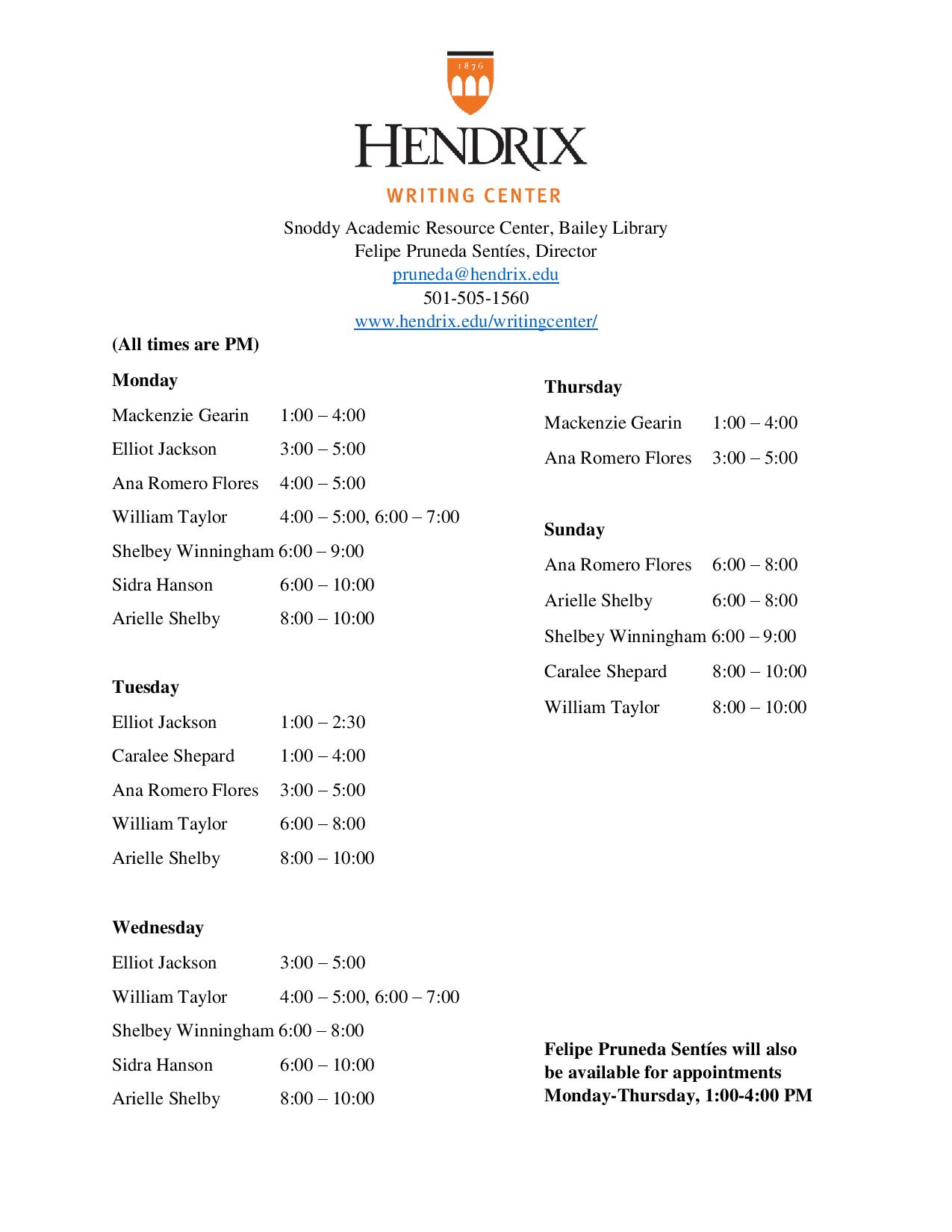 Accessible Fall 2019 Schedule Accessible Fall 2019 Schedule